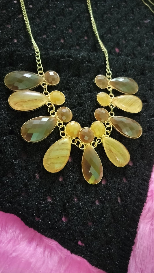 Korean Teardrop Statement Necklace